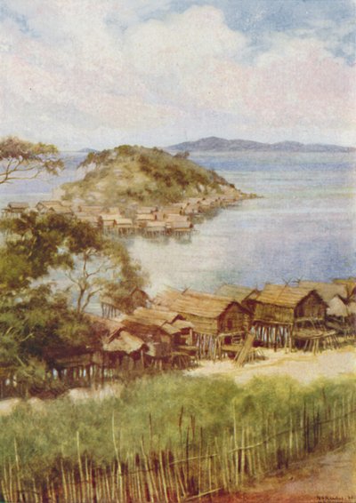 Melanesialainen kylä, 1924 tekijältä Unbekannt