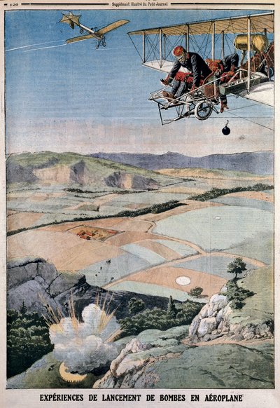 Ranskan ilmavoimien jäseniä pommiharjoituksissa Chalonsissa, 1912 tekijältä Unbekannt