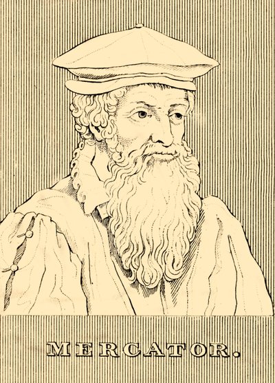 Mercator, 1512-1594, 1830. tekijältä Unbekannt
