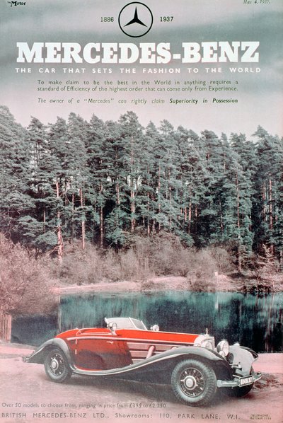 Mercedes-Benz autoilmoitus, 1937 tekijältä Unbekannt