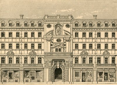 Mercers Chapel, sellaisena kuin se rakennettiin uudelleen palon jälkeen, 1897. tekijältä Unbekannt