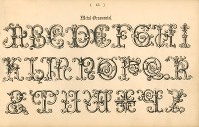 Metallikornamentti, 1862 tekijältä Unbekannt