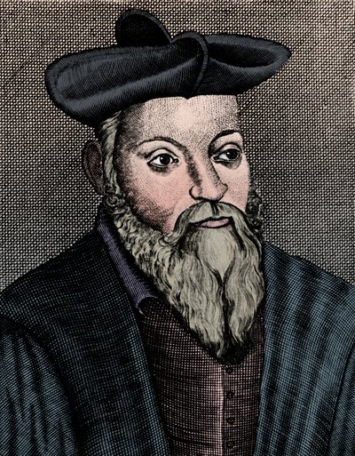 Michel Nostradamus 1503-1556, ranskalainen lääkäri ja astrologi, 1600-luku tekijältä Unbekannt