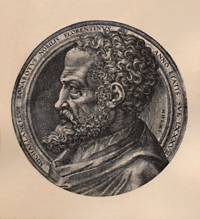 Michelangelo Buonarroti, italialainen taiteilija ja arkkitehti, 1500-luku 1894 tekijältä Unbekannt