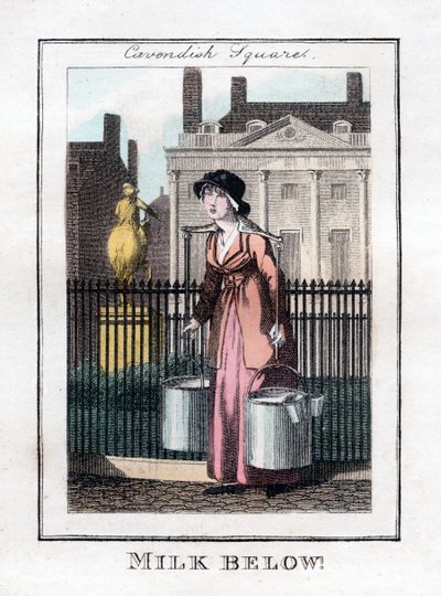 Milk Below!, Cavendish Square, Lontoo, 1805 tekijältä Unbekannt