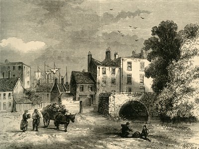 Mill Pond Bridge, vuonna 1826, n. 1878. tekijältä Unbekannt