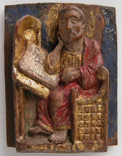 Pienoiskuva Pyhästä Markuksesta hänen kirjoituspöydässään, n. 1200-1225. tekijältä Unbekannt