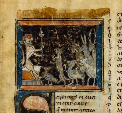 Miniatyyri Le Roman de Renartista 1200-luvulta. tekijältä Unbekannt