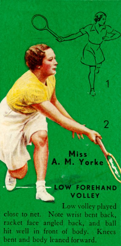 Miss A. M. Yorke - Low Forehand Volley, 1935. tekijältä Unbekannt