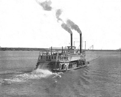 Mississippi Paddle Steamer, USA, c1900. tekijältä Unbekannt