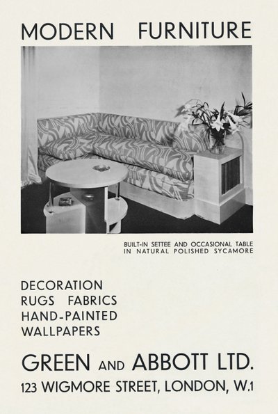 Moderni huonekalut - Green and Abbott Ltd., 1933 tekijältä Unbekannt