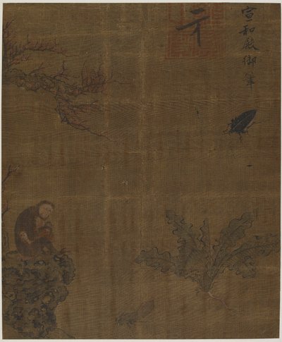 Apinat, hyönteiset ja kaali, mahdollisesti Ming-dynastia, 1368-1644. tekijältä Unbekannt
