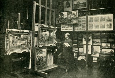 Monsieur Detaille studiossaan, 1900. tekijältä Unbekannt