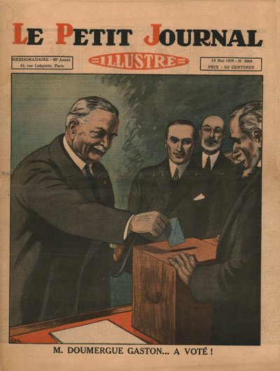 Monsieur Gaston Doumergue...on äänestänyt!, 1929. tekijältä Unbekannt