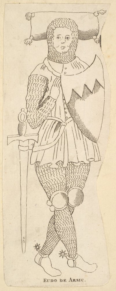 Eudo de Arsien muistomerkki, n. 1790 tekijältä Unbekannt