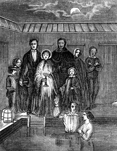Mormonien kaste upottamalla, Salt Lake City, Utah, 1853 tekijältä Unbekannt