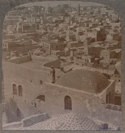 Jerusalemin muslimikortteli, englantilaiskoulusta, 1900 tekijältä Unbekannt