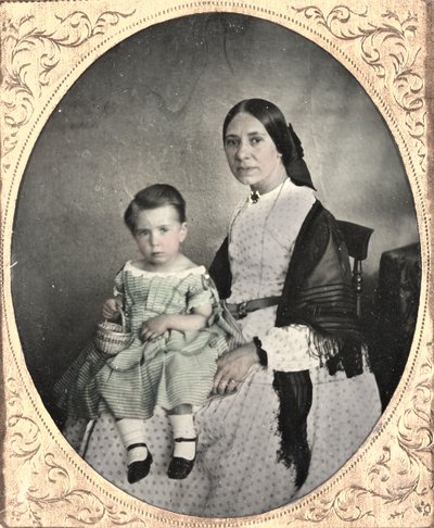 Äiti ja lapsi, n. 1860. tekijältä Unbekannt