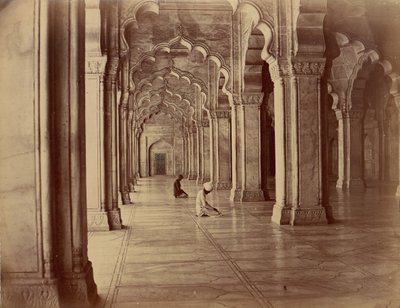 Moti Masjid: Helmimoskeija Fort Agran sisätiloissa, 1860-70-luvut. tekijältä Unbekannt