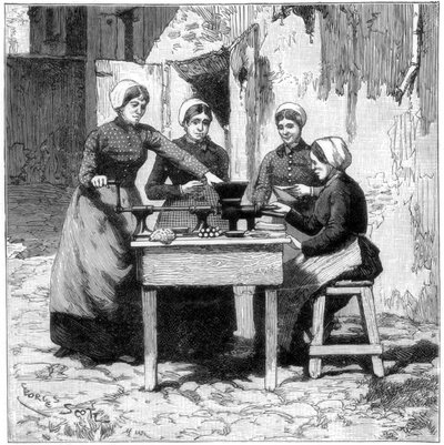 Räjähtävien purukumipatruunoiden muovaus, Isleten, lähellä Fluelenia, Sveitsi, 1893 tekijältä Unbekannt