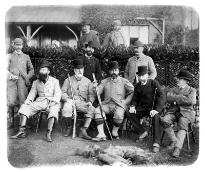 Mount Edgcumbe, ryhmäkuva Edward VII:n kanssa, c1882 tekijältä Unbekannt