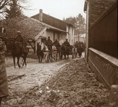 Ranskalaiset sotilaat tykistöineen, c1914-c1918 tekijältä Unbekannt