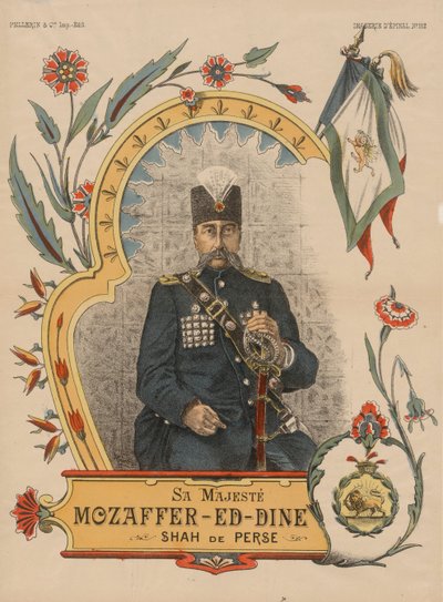 Muzaffar ad-din Shah Qajar 1853-1907, Persian keisari, 1896 tekijältä Unbekannt