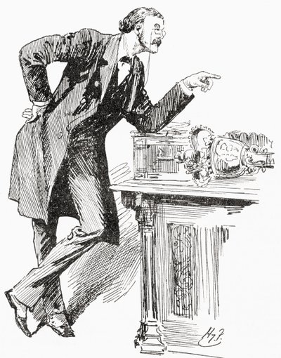 Mr. Balfour puhumassa alahuoneessa tekijältä Unbekannt