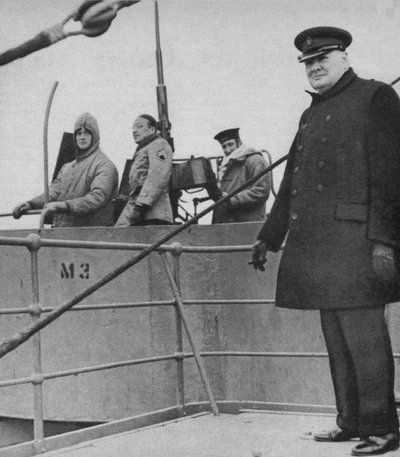 Herra Churchill brittiläisen ja amerikkalaisen asemiehistön kanssa, 1943-44 tekijältä Unbekannt