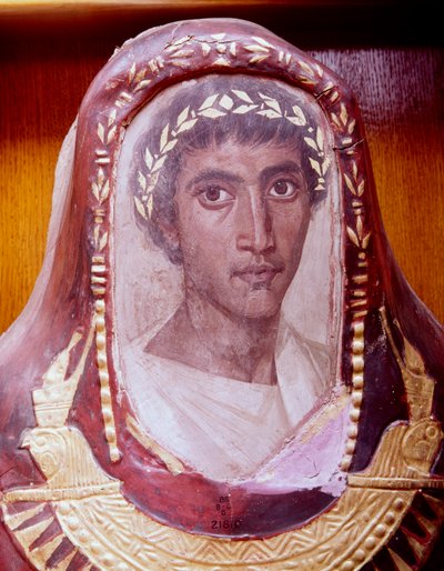 Muumiokotelo ja Artemidoruksen muotokuva, Hawara, Egypti, roomalainen aika, c100-c120 tekijältä Unbekannt