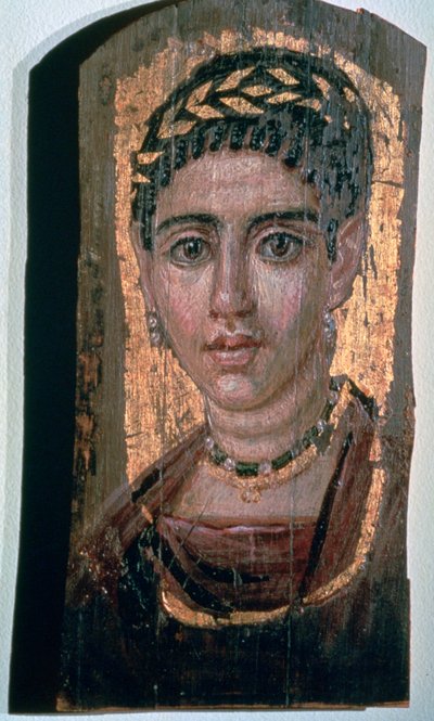 Muumiomuotokuva egyptiläisestä naisesta, 1.-3. vuosisadalla tekijältä Unbekannt