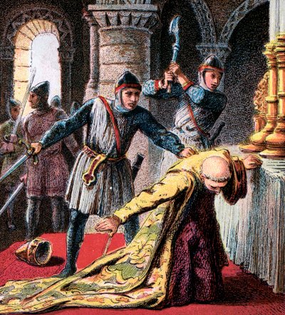 Thomas A Becketin murha, 1170, n. 1850 tekijältä Unbekannt
