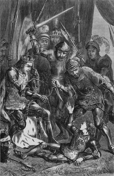 Prinssi Edwardin murha Tewkesburyssa, 4. toukokuuta 1471, c1880 tekijältä Unbekannt