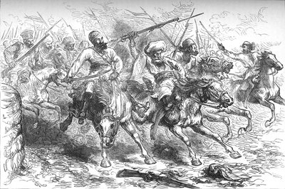 Kapinat etenevät Delhissä, c1880 tekijältä Unbekannt