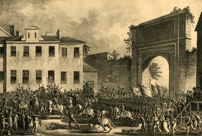 Napoleon saapuu Milanoon 14.5.1796, 1921. tekijältä Unbekannt