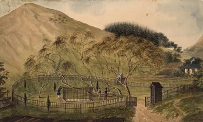 Napoleonin hautauspaikka St. Helenalla, 1833 tekijältä Unbekannt