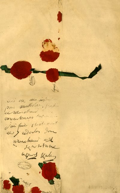 Napoleons testamentti, 16. huhtikuuta 1821, 1921. tekijältä Unbekannt