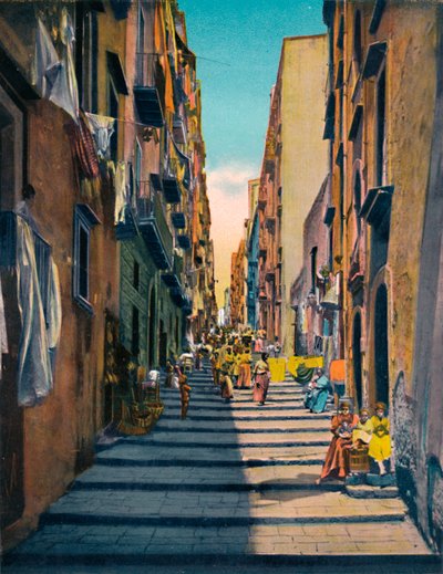Napoli - Pallonetti Santa Lucia, c1900. tekijältä Unbekannt