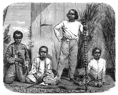 Réunionin saaren alkuperäisasukkaat, c1890 tekijältä Unbekannt