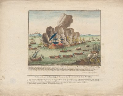 Meritaistelu Venäjän ja ottomaanien laivaston välillä Mustallamerellä 28. ja 29. kesäkuuta 1788 1788. tekijältä Unbekannt