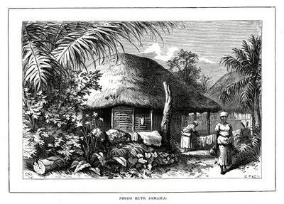 Neekerimajat, Jamaika, 1800-luku tekijältä Unbekannt