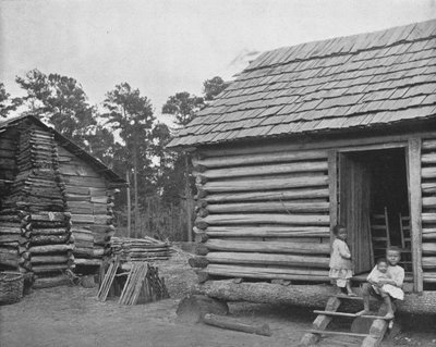 Negro Log Huts, Thomasville, Georgia, USA, c1900. tekijältä Unbekannt