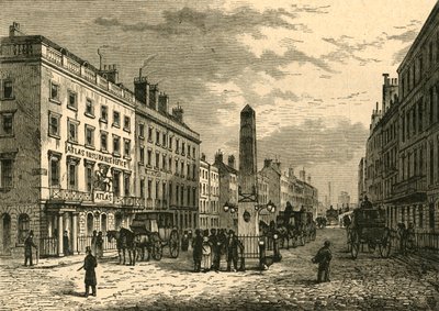 New Bridge Street ja obeliski vuonna 1755, 1897. tekijältä Unbekannt