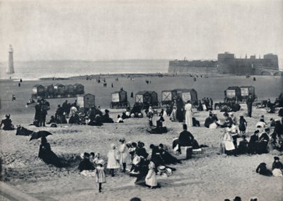 New Brighton - Näytetään satama ja majakka, 1895 tekijältä Unbekannt