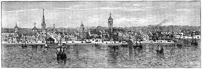 New York 1700-luvun puolivälissä, vuonna 1880 tekijältä Unbekannt