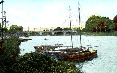 Uusi lukko ja silta, Richmond, Lontoo, 1900-luku tekijältä Unbekannt