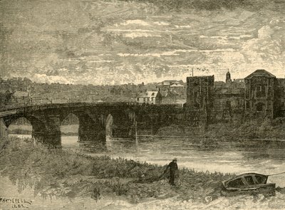 Newportin silta ja linna, 1898. tekijältä Unbekannt
