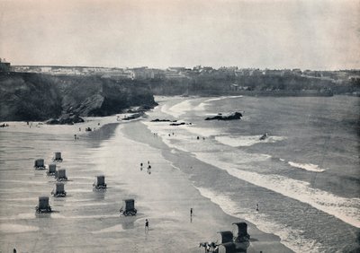 Newquay - Hiljainen uimapaikka, 1895 tekijältä Unbekannt