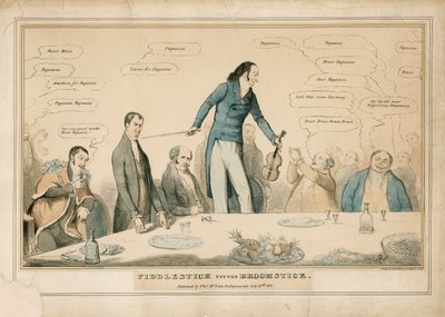 Niccolo Paganini - karikatyyri tekijältä Unbekannt