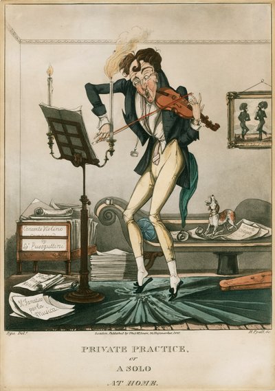 Niccolo Paganini - karikatyyri tekijältä Unbekannt